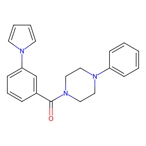 1-phenyl-4-[3-(1H-pyrrol-1-yl)benzoyl]piperazine structure