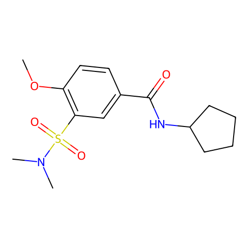 N-cyclopentyl-3-(dimethylsulfamoyl)-4-methoxybenzamide structure