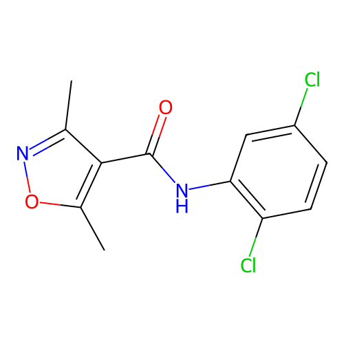 N-(2,5-dichlorophenyl)-3,5-dimethyl-1,2-oxazole-4-carboxamide structure