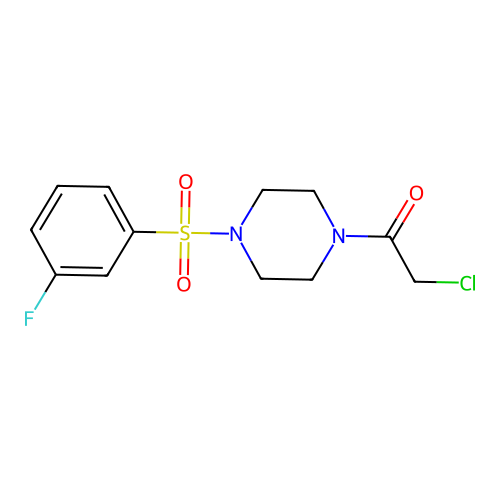 2-Chloro-1-[4-(3-fluorobenzenesulfonyl)piperazin-1-yl]ethan-1-one structure