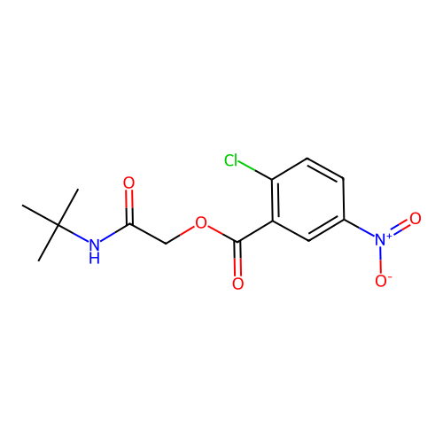 2-[(1,1-Dimethylethyl)amino]-2-oxoethyl 2-chloro-5-nitrobenzoate structure