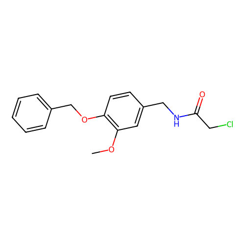 N-{[4-(benzyloxy)-3-methoxyphenyl]methyl}-2-chloroacetamide structure