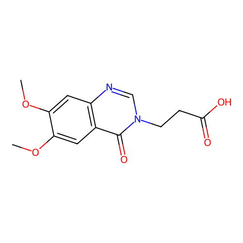 3-(6,7-Dimethoxy-4-oxo-3,4-dihydroquinazolin-3-yl)propanoic acid structure
