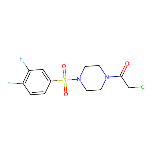 2-Chloro-1-[4-(3,4-difluorobenzenesulfonyl)piperazin-1-yl]ethan-1-one structure
