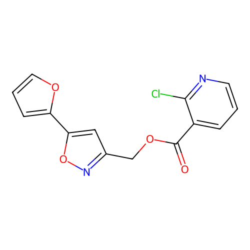 [5-(Furan-2-yl)-1,2-oxazol-3-yl]methyl 2-chloropyridine-3-carboxylate structure