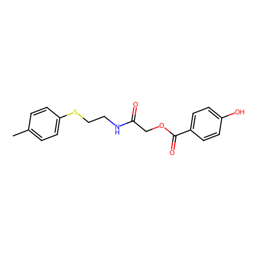 ({2-[(4-Methylphenyl)sulfanyl]ethyl}carbamoyl)methyl 4-hydroxybenzoate structure