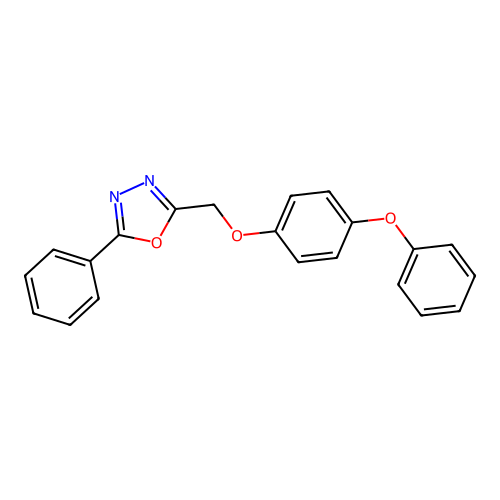 2-[(4-Phenoxyphenoxy)methyl]-5-phenyl-1,3,4-oxadiazole structure