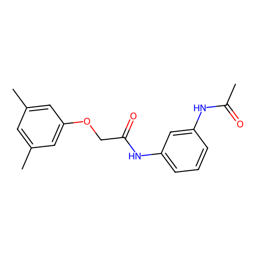 N-[3-(acetylamino)phenyl]-2-(3,5-dimethylphenoxy)acetamide structure