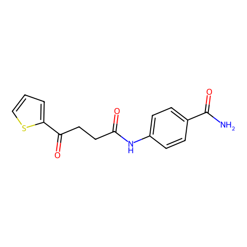 4-[4-Oxo-4-(thiophen-2-yl)butanamido]benzamide structure