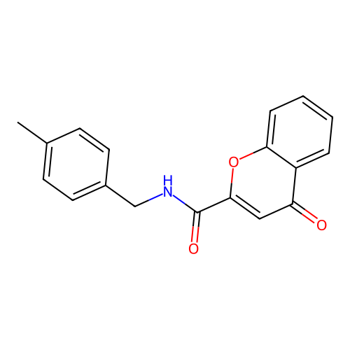 N-(4-methylbenzyl)-4-oxo-4H-chromene-2-carboxamide structure