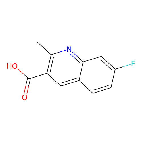 7-Fluoro-2-methylquinoline-3-carboxylic acid structure