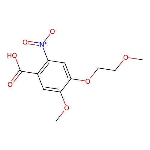 5-Methoxy-4-(2-methoxyethoxy)-2-nitrobenzoic acid structure