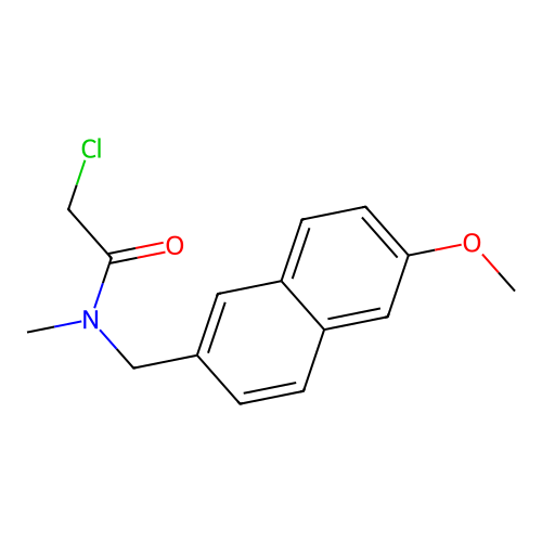 2-chloro-N-((6-methoxynaphthalen-2-yl)methyl)-N-methylacetamide structure