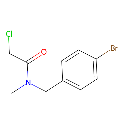 N-[(4-bromophenyl)methyl]-2-chloro-N-methylacetamide structure