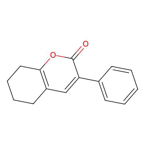 3-Phenyl-5,6,7,8-tetrahydro-2H-1-benzopyran-2-one structure