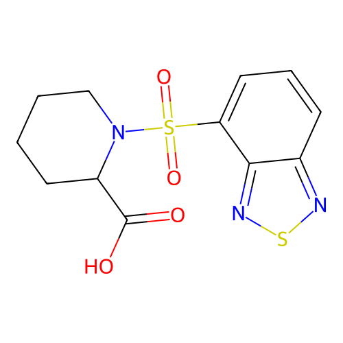 7-[(2-Carboxypiperidin-1-yl)sulfonyl]-2,1,3-benzothiadiazol structure