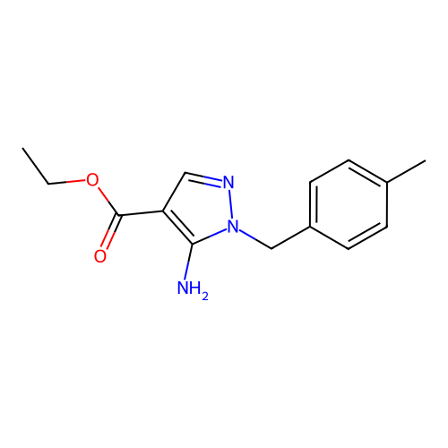 ethyl 5-amino-1-(4-methylbenzyl)-1H-pyrazole-4-carboxylate structure