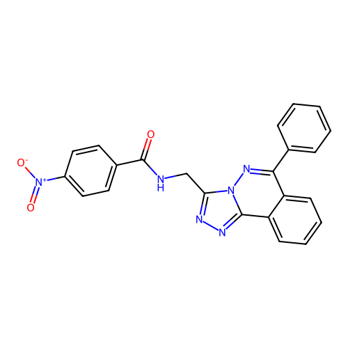 4-nitro-N-[(6-phenyl[1,2,4]triazolo[3,4-a]phthalazin-3-yl)methyl]benzamide structure