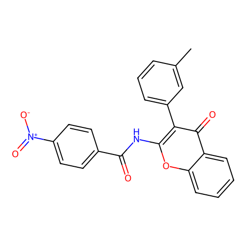 N-[3-(3-methylphenyl)-4-oxo-4H-chromen-2-yl]-4-nitrobenzamide structure