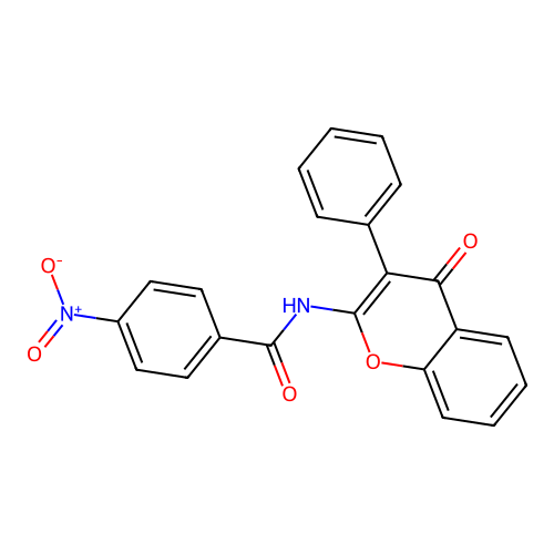 4-nitro-N-(4-oxo-3-phenyl-4H-chromen-2-yl)benzamide structure
