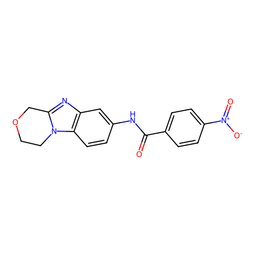 N-(3,4-dihydro-1H-[1,4]oxazino[4,3-a]benzimidazol-8-yl)-4-nitrobenzamide structure