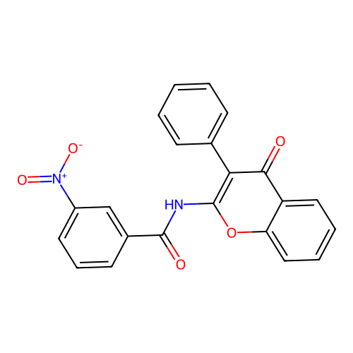 3-nitro-N-(4-oxo-3-phenyl-4H-chromen-2-yl)benzamide structure