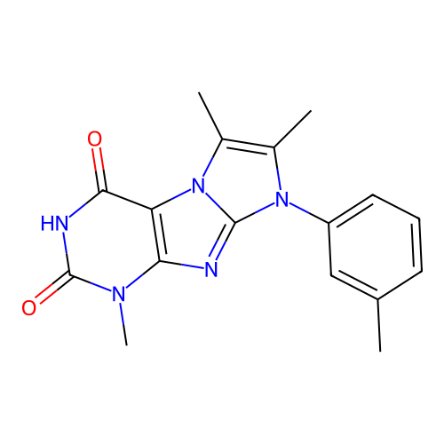 1,6,7-trimethyl-8-(m-tolyl)-1H-imidazo[2,1-f]purine-2,4(3H,8H)-dione structure