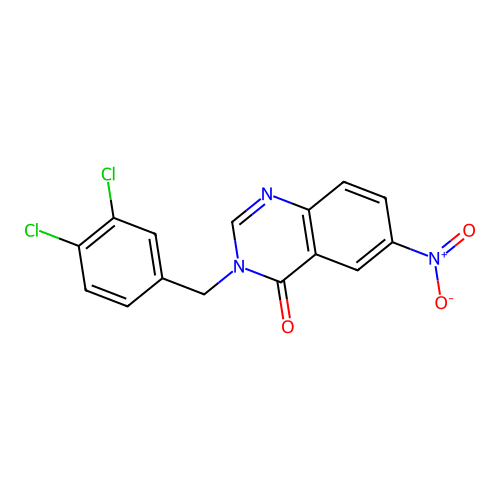 3-(3,4-dichlorobenzyl)-6-nitroquinazolin-4(3H)-one structure