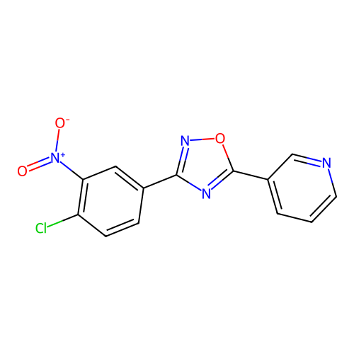 3-[3-(4-Chloro-3-nitrophenyl)-1,2,4-oxadiazol-5-yl]pyridine structure