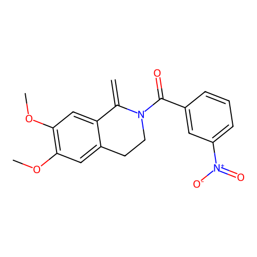 (6,7-dimethoxy-1-methylene-3,4-dihydroisoquinolin-2(1H)-yl)(3-nitrophenyl)methanone structure