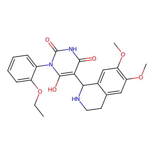 5-(6,7-dimethoxy-1,2,3,4-tetrahydroisoquinolin-1-yl)-3-(2-ethoxyphenyl)-6-hydroxypyrimidine-2,4(1H,3H)-dione structure