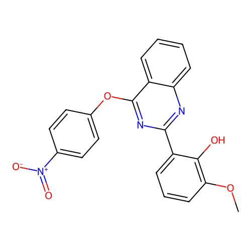 2-Methoxy-6-(4-(4-nitrophenoxy)quinazolin-2-yl)phenol structure