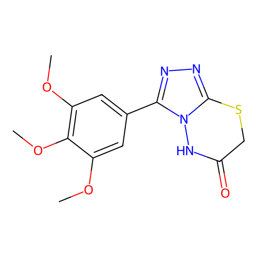 3-(3,4,5-trimethoxyphenyl)-7H-[1,2,4]triazolo[3,4-b][1,3,4]thiadiazin-6-ol structure