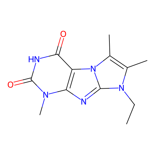 8-ethyl-1,6,7-trimethyl-1H-imidazo[2,1-f]purine-2,4(3H,8H)-dione structure