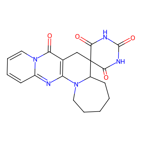 1,2,3,4,5,5a-hexahydro-1'H-spiro[pyrido[1'',2'':1',2']pyrimido[5',4':5,6]pyrido[1,2-a]azepine-6,5'-pyrimidine]-2',4',6',8(3'H,7H)-tetraone structure