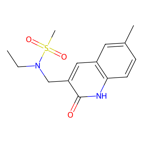 N-ethyl-N-((2-hydroxy-6-methylquinolin-3-yl)methyl)methanesulfonamide structure
