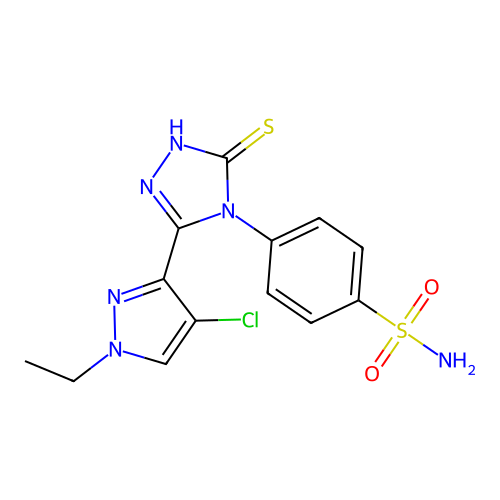 C13H13ClN6O2S2 structure