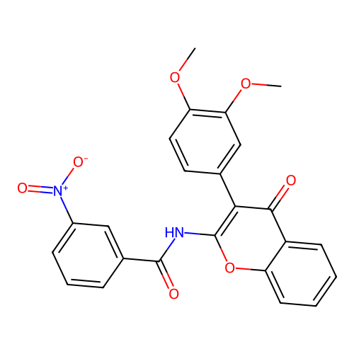 N-(3-(3,4-dimethoxyphenyl)-4-oxo-4H-chromen-2-yl)-3-nitrobenzamide structure