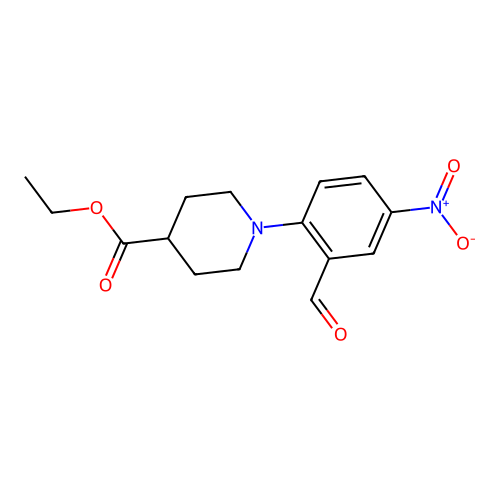 Ethyl 1-(2-formyl-4-nitrophenyl)piperidine-4-carboxylate structure