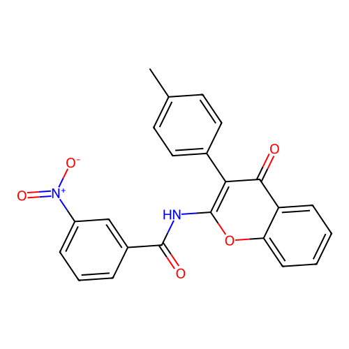 N-[3-(4-methylphenyl)-4-oxo-4H-chromen-2-yl]-3-nitrobenzamide structure