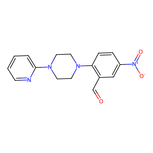 5-Nitro-2-(4-(pyridin-2-yl)piperazin-1-yl)benzaldehyde structure