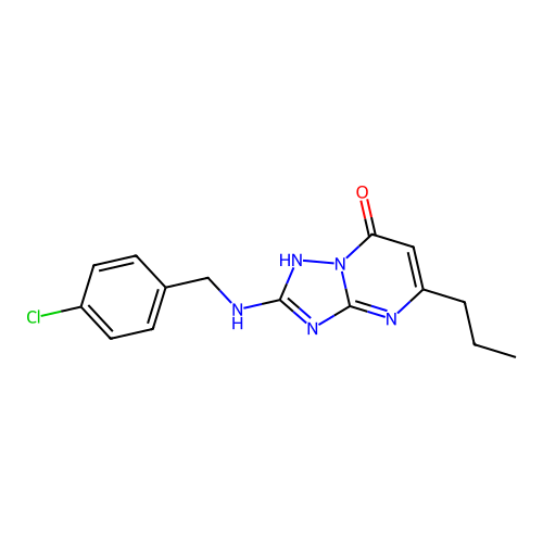 2-((4-Chlorobenzyl)amino)-5-propyl-[1,2,4]triazolo[1,5-A]pyrimidin-7(4H)-one structure