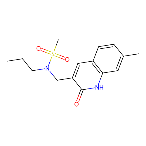 N-((2-hydroxy-7-methylquinolin-3-yl)methyl)-N-propylmethanesulfonamide structure