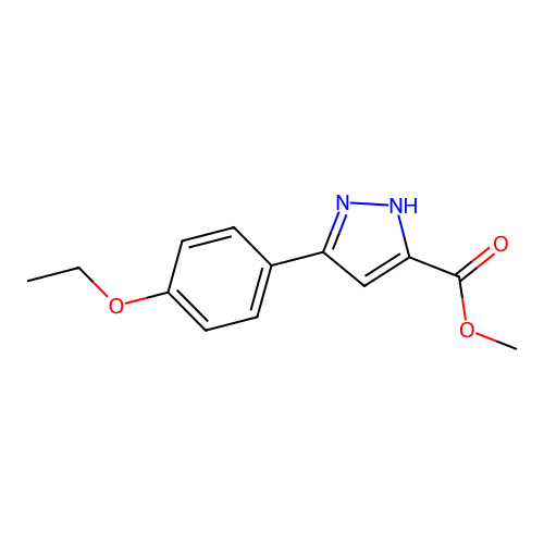 methyl 3-(4-ethoxyphenyl)-1H-pyrazole-5-carboxylate structure