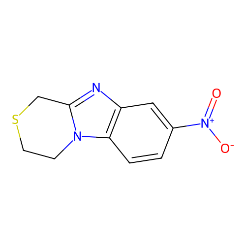 8-nitro-3,4-dihydro-1H-[1,4]thiazino[4,3-a]benzimidazole structure