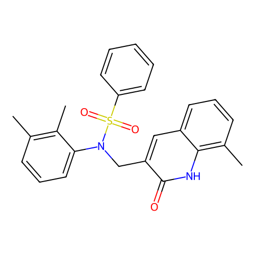 N-(2,3-dimethylphenyl)-N-((2-hydroxy-8-methylquinolin-3-yl)methyl)benzenesulfonamide structure