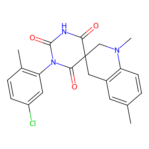 1-(5-chloro-2-methylphenyl)-1',6'-dimethyl-2',4'-dihydro-1H,1'H-spiro[pyrimidine-5,3'-quinoline]-2,4,6(3H)-trione structure