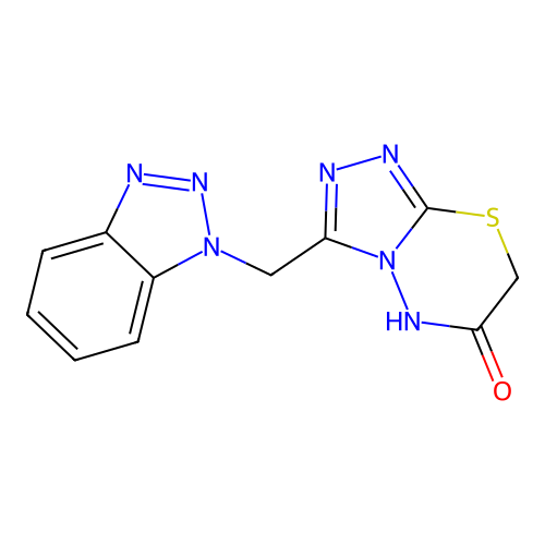3-(1H-benzotriazol-1-ylmethyl)-7H-[1,2,4]triazolo[3,4-b][1,3,4]thiadiazin-6-ol structure