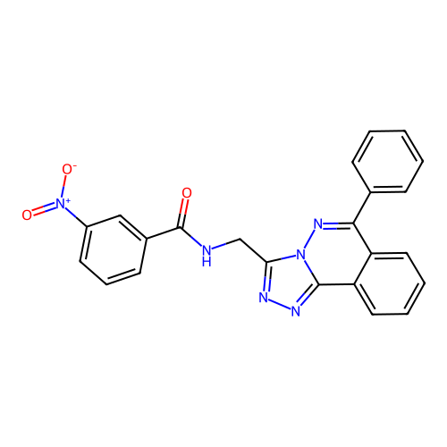 3-nitro-N-[(6-phenyl[1,2,4]triazolo[3,4-a]phthalazin-3-yl)methyl]benzamide structure