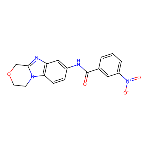 N-(3,4-dihydro-1H-[1,4]oxazino[4,3-a]benzimidazol-8-yl)-3-nitrobenzamide structure